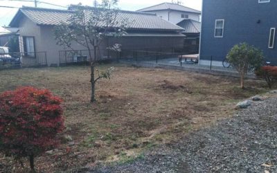 富士宮市の個人宅にてお庭の木の伐採・剪定を実施しました